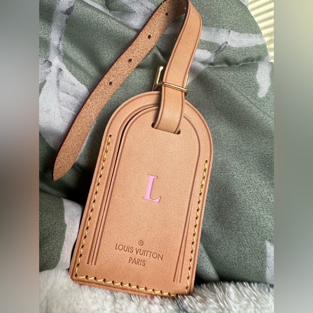 Louis Vuitton Beige Leather Travel Bag
